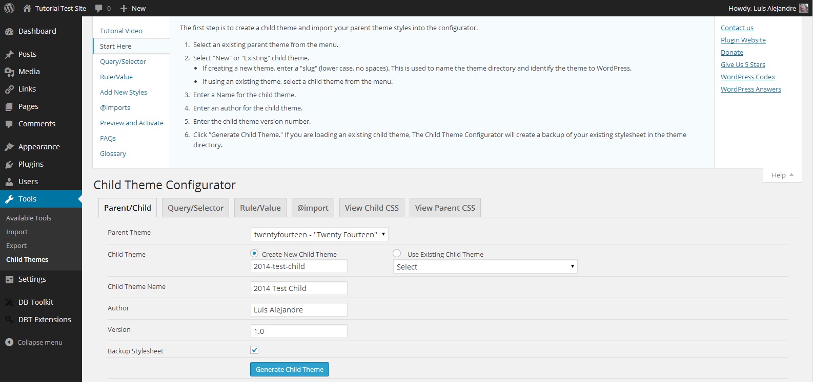 child-theme-configurator
