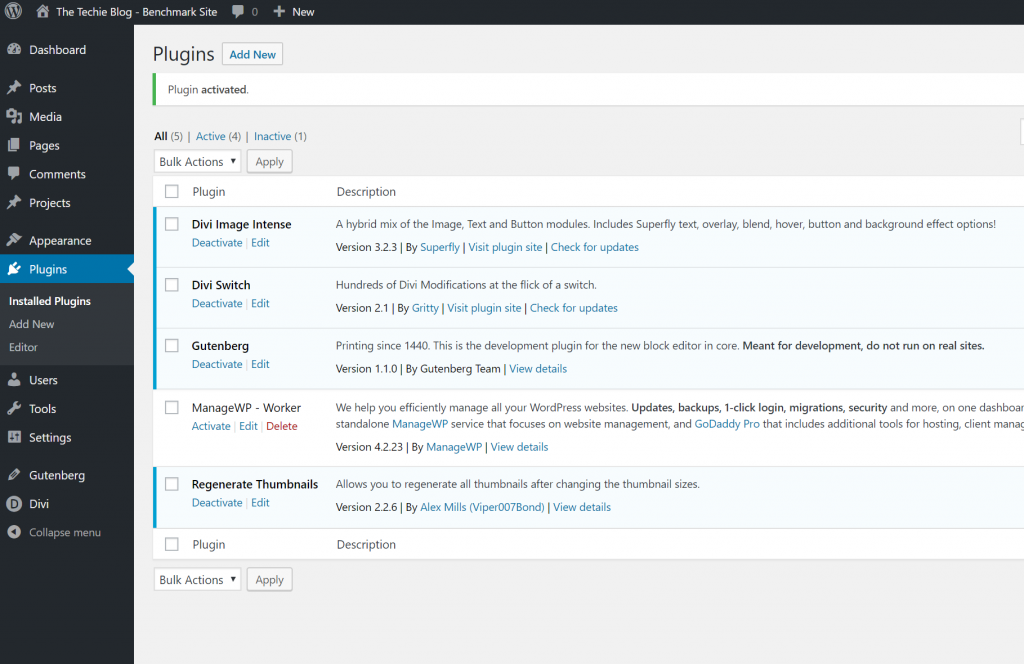 Installing gutenberg editor